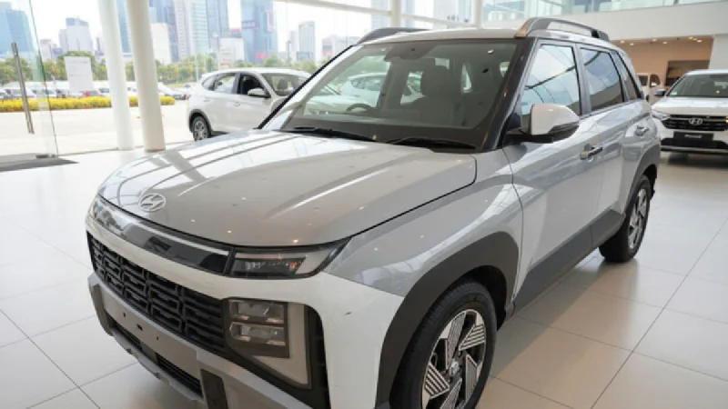 Leaked side view of the 2025 Hyundai Venue facelift showing its bold stance